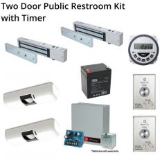 Two Door Public Restroom Magnetic Lock Kit with Timer